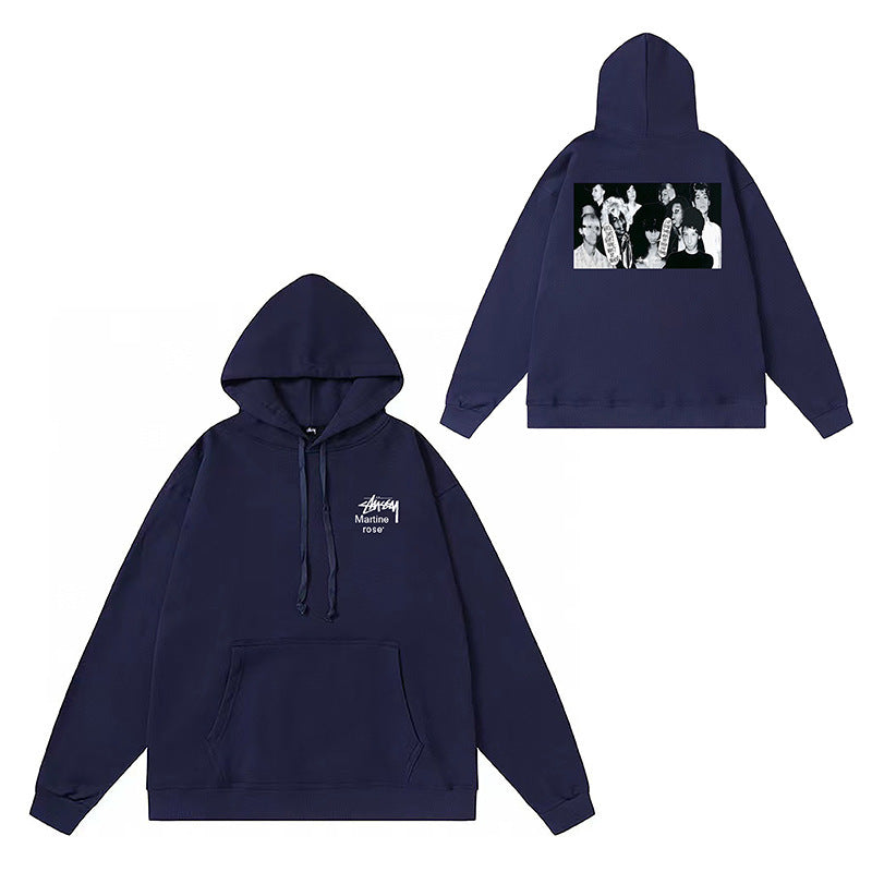 Original label: One piece trendy brand SU Western hoodie hooded autumn and winter new letter dice black eight hat couple outfit (16)