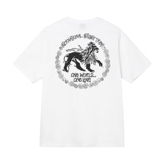 Stusy 2025 New 8 Men's and Women's Short sleeved T-shirt Summer Black and White Men's T-shirt Loose 270g (21)