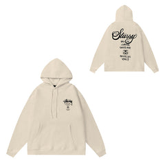 Original label: One piece trendy brand SU Western hoodie hooded autumn and winter new letter dice black eight hat couple outfit (6)