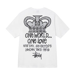 Stusy 2025 New 8 Men's and Women's Short sleeved T-shirt Summer Black and White Men's T-shirt Loose 270g (2)