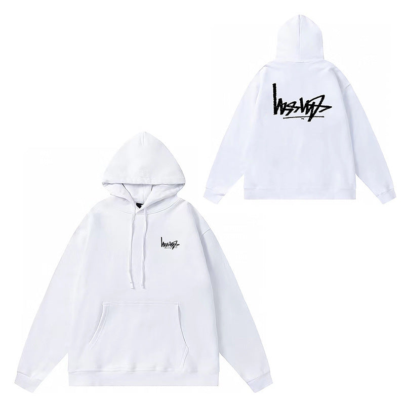 Original label: One piece trendy brand SU Western hoodie hooded autumn and winter new letter dice black eight hat couple outfit (17)
