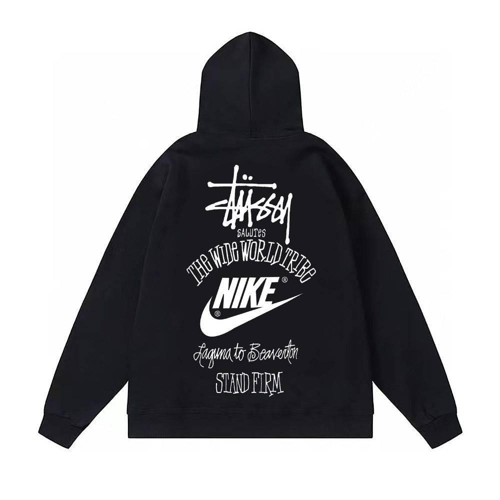 Original autumn and winter new trendy brand Sutu West classic letter print parade hooded sweatshirt jacket (7)