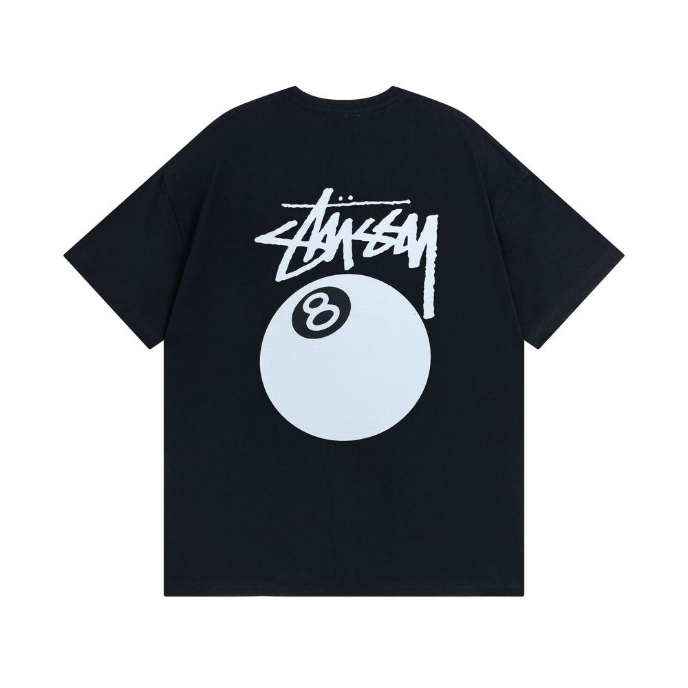 Original 2024 Spring/Summer New Trendy Brand Stu Classic Parade Printed Letter Men's and Women's Same Short Sleeve One Piece Hair Collection (5)