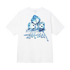 Stusy 2025 New 8 Men's and Women's Short sleeved T-shirt Summer Black and White Men's T-shirt Loose 270g (22)