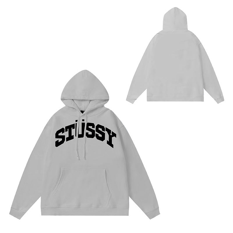Original label: One piece trendy brand SU Western hoodie hooded autumn and winter new letter dice black eight hat couple outfit (16)