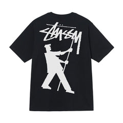 Stusy 2025 New 8 Men's and Women's Short sleeved T-shirt Summer Black and White Men's T-shirt Loose 270g (3)