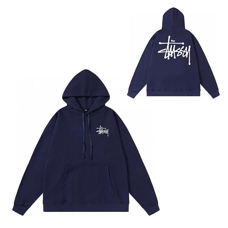 Original label: One piece trendy brand SU Western hoodie hooded autumn and winter new letter dice black eight hat couple outfit (4)