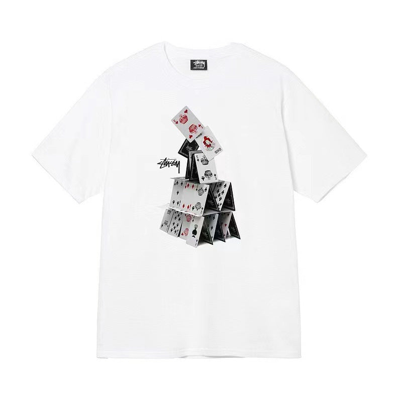 Quality of Foreign Trade 2025 New Stusey Short Sleeve T-shirt 270g Heavy Weight High Quality Men and Women (31)