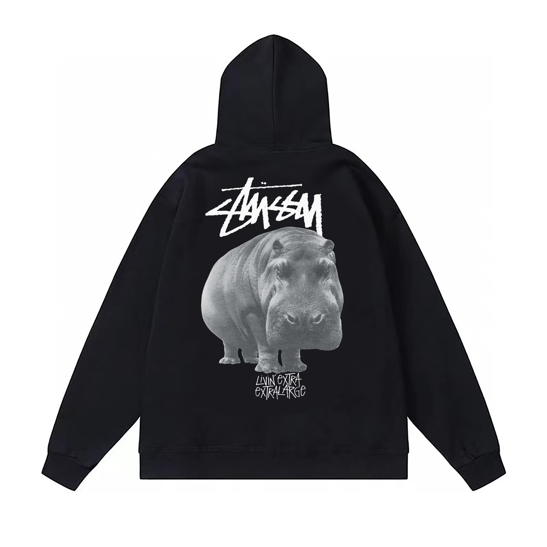 Original autumn and winter new trendy brand Sutu West classic letter print parade hooded sweatshirt jacket (15)