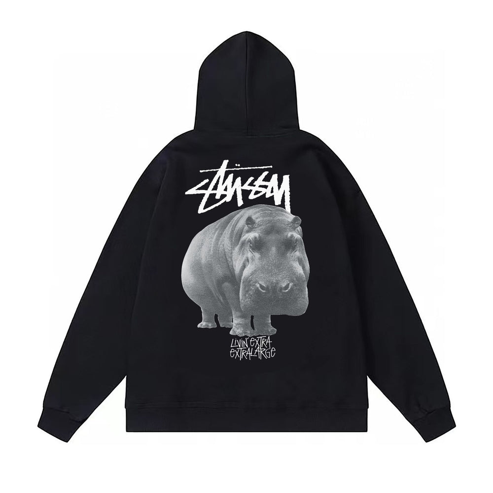 Original autumn and winter new trendy brand Sutu West classic letter print parade hooded sweatshirt jacket (15)