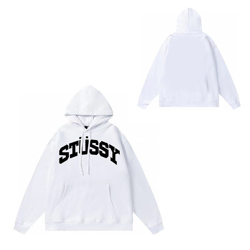 Original label: One piece trendy brand SU Western hoodie hooded autumn and winter new letter dice black eight hat couple outfit (15)