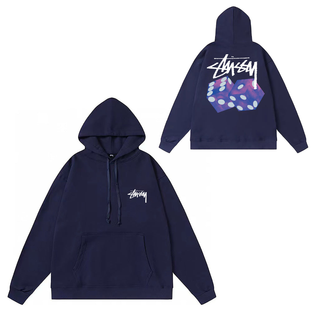 Original label: One piece trendy brand SU Western hoodie hooded autumn and winter new letter dice black eight hat couple outfit (19)