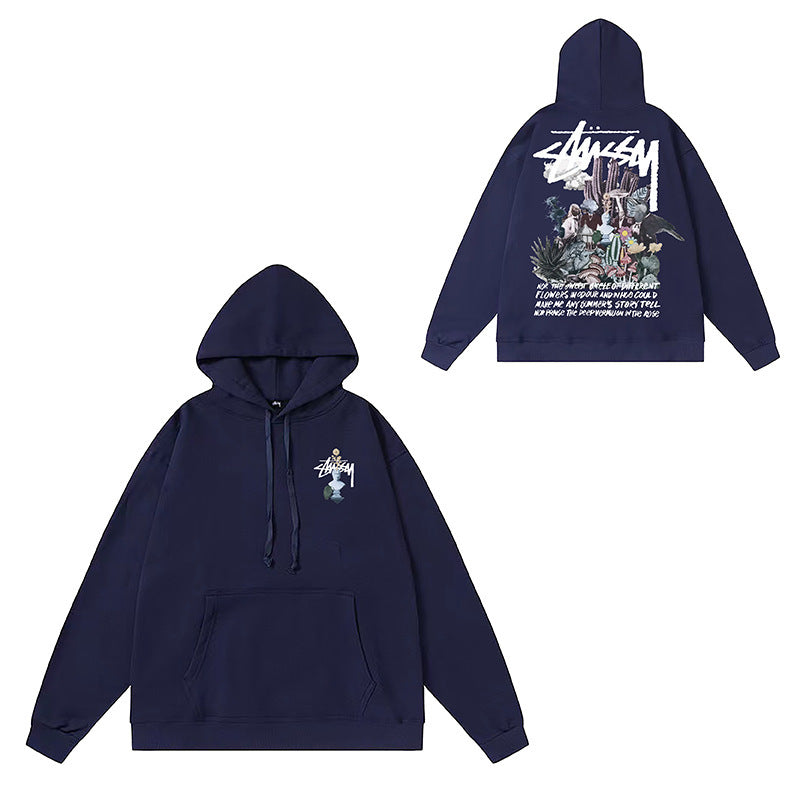 Original label: One piece trendy brand SU Western hoodie hooded autumn and winter new letter dice black eight hat couple outfit (3)