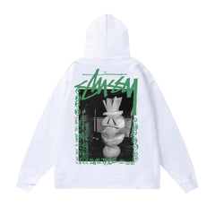 Autumn and winter new trendy brand Sutu West classic letter print parade hooded sweatshirt jacket cross-border (3)