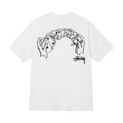 Stusy 2025 New 8 Men's and Women's Short sleeved T-shirt Summer Black and White Men's T-shirt Loose 270g (4)