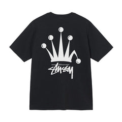 Stusy 2025 New 8 Men's and Women's Short sleeved T-shirt Summer Black and White Men's T-shirt Loose 270g (11)