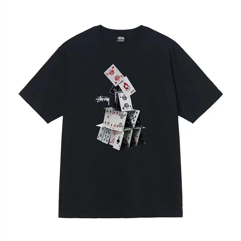 Quality of Foreign Trade 2025 New Stusey Short Sleeve T-shirt 270g Heavy Weight High Quality Men and Women (31)