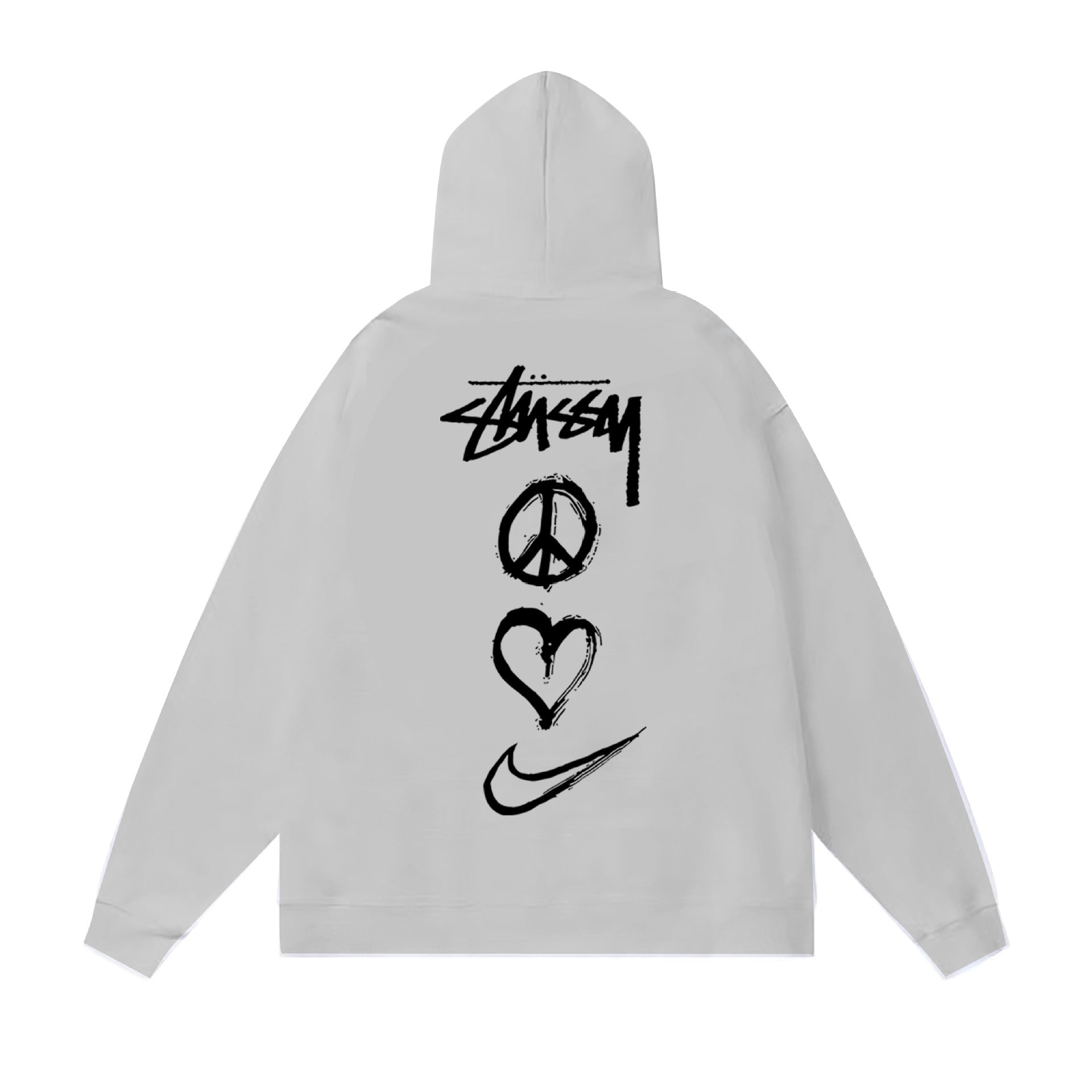 Autumn and winter new trendy brand Sutu West classic letter print parade hooded sweatshirt jacket cross-border (1)