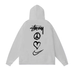 Autumn and winter new trendy brand Sutu West classic letter print parade hooded sweatshirt jacket cross-border (1)