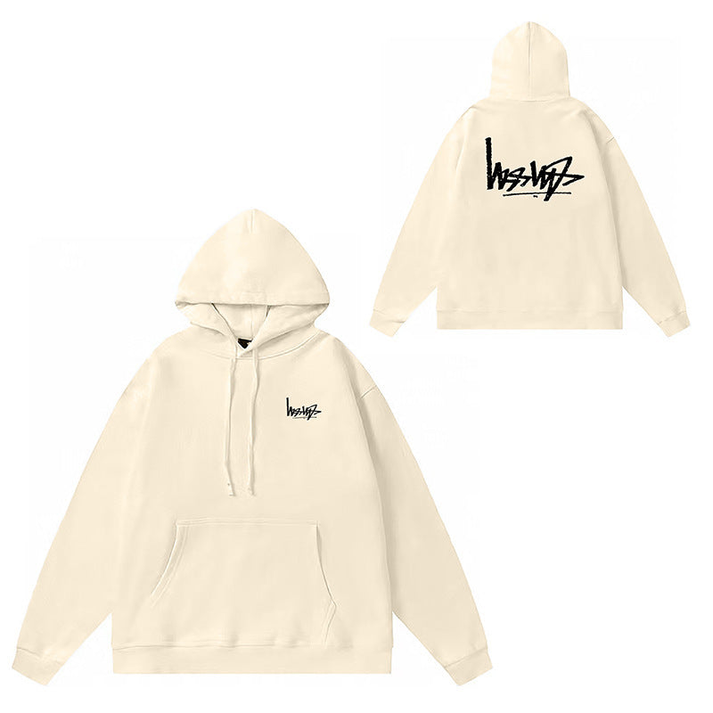 Original label: One piece trendy brand SU Western hoodie hooded autumn and winter new letter dice black eight hat couple outfit (18)