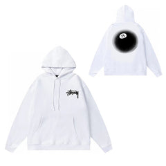 Original label: One piece trendy brand SU Western hoodie hooded autumn and winter new letter dice black eight hat couple outfit (1)