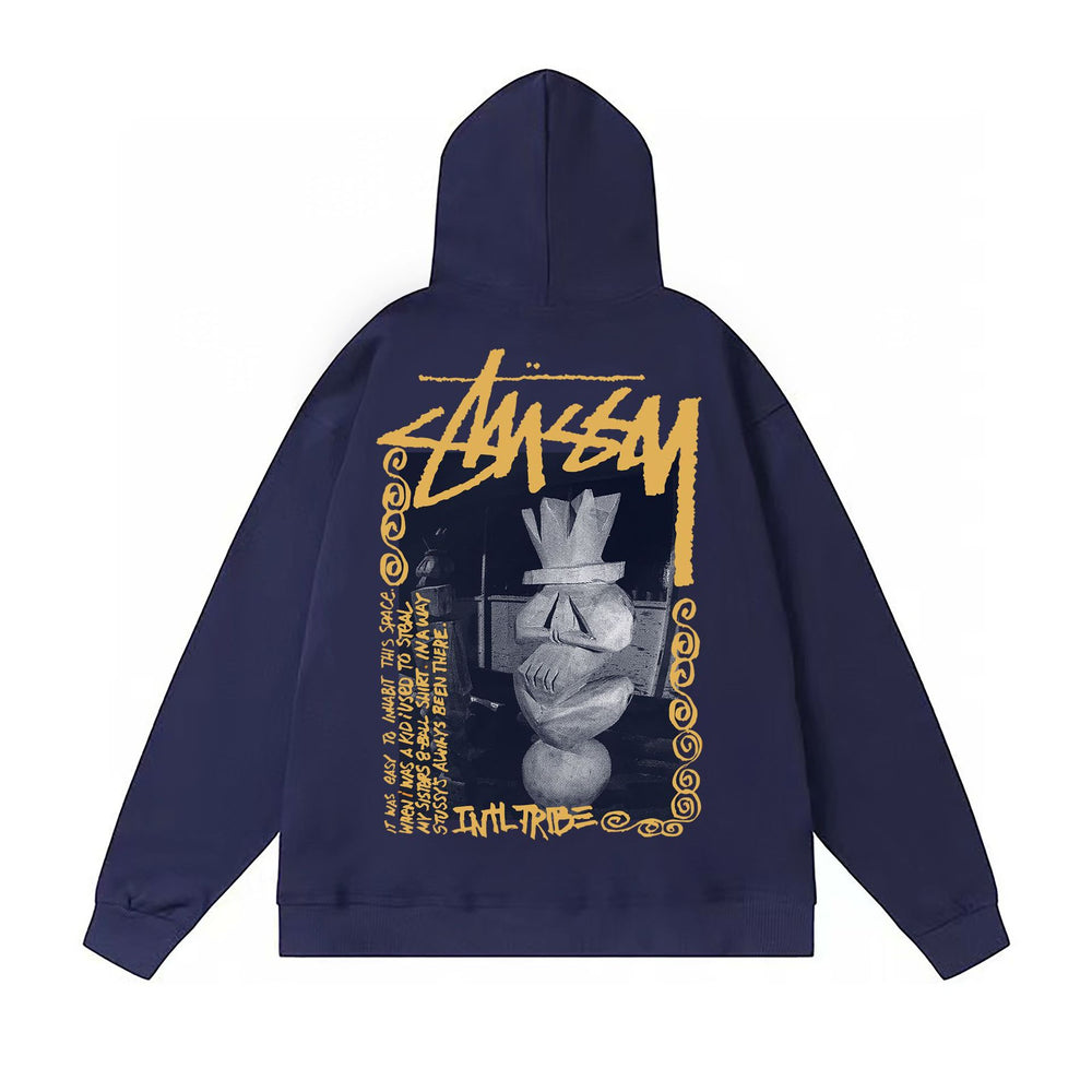 Autumn and winter new trendy brand Sutu West classic letter print parade hooded sweatshirt jacket cross-border (3)