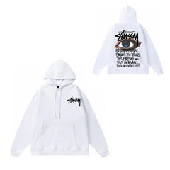 Original label: One piece trendy brand SU Western hoodie hooded autumn and winter new letter dice black eight hat couple outfit (13)