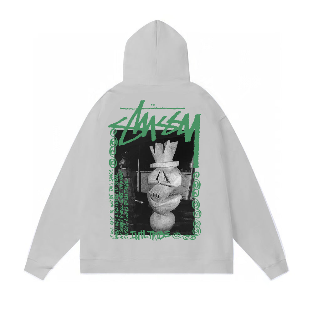 Autumn and winter new trendy brand Sutu West classic letter print parade hooded sweatshirt jacket cross-border (3)