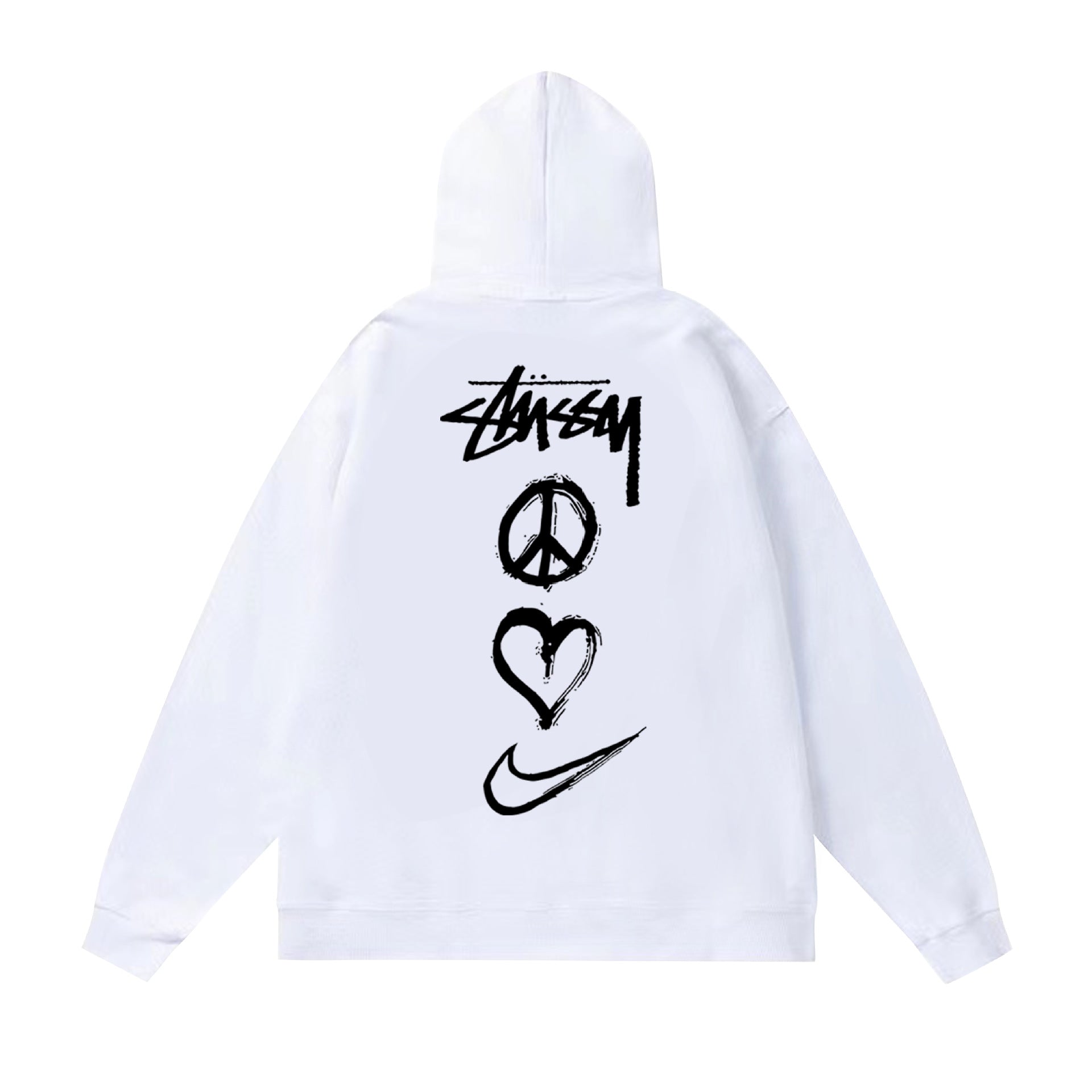 Autumn and winter new trendy brand Sutu West classic letter print parade hooded sweatshirt jacket cross-border (1)