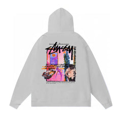 Original autumn and winter new trendy brand Sutu West classic letter print parade hooded sweatshirt jacket (20)