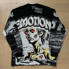 MIXED EMOTION Vintage Apocalyptic Zombie Long-Sleeve T-Shirt