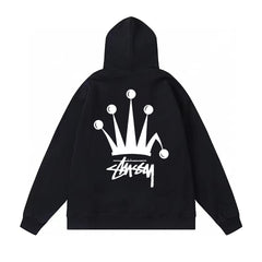 Original autumn and winter new trendy brand Sutu West classic letter print parade hooded sweatshirt jacket (17)