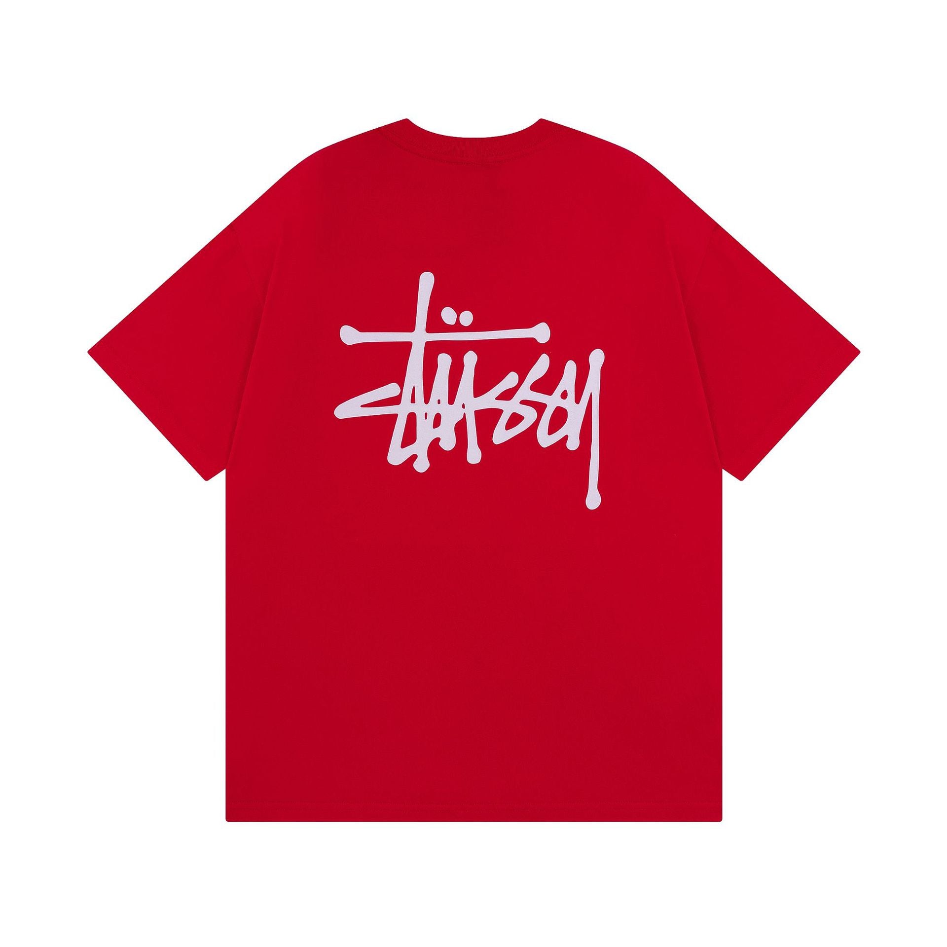 Original 2024 Spring/Summer New Trendy Brand Stu Classic Parade Printed Letter Men's and Women's Same Short Sleeve One Piece Hair Collection (13)