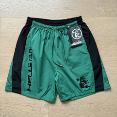 2024 summer new washed and worn casual shorts, flame printed trendy brand Hell Star men's five quarter pants (13)