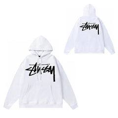 Original label: One piece trendy brand SU Western hoodie hooded autumn and winter new letter dice black eight hat couple outfit (18)