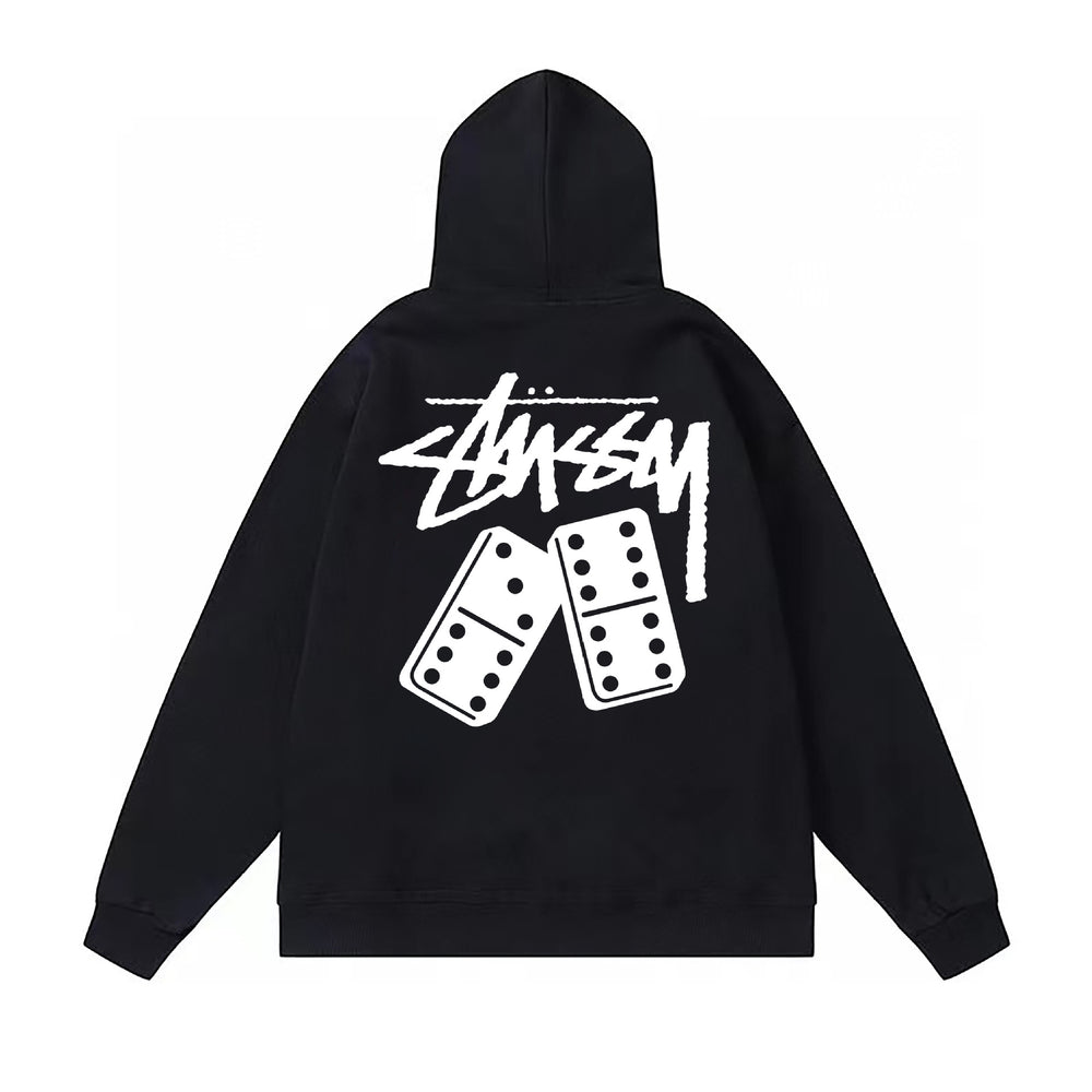 Original autumn and winter new trendy brand Sutu West classic letter print parade hooded sweatshirt jacket (20)