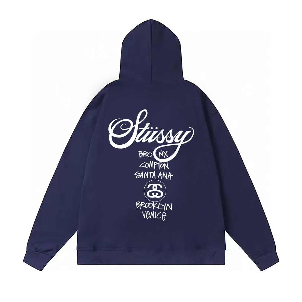 Original autumn and winter new trendy brand Sutu West classic letter print parade hooded sweatshirt jacket (5)