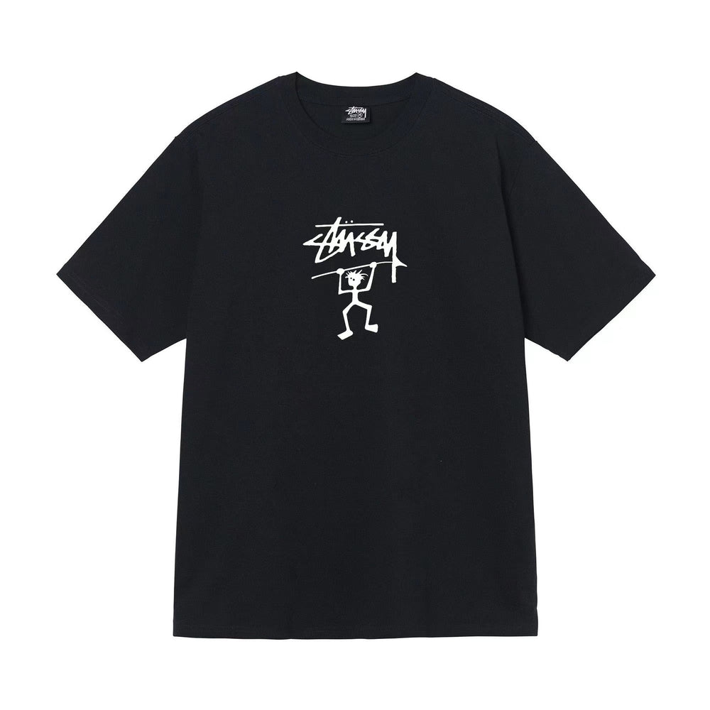 Stusy 2025 New 8 Men's and Women's Short sleeved T-shirt Summer Black and White Men's T-shirt Loose 270g (37)