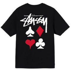 Stusy 2025 New 8 Men's and Women's Short sleeved T-shirt Summer Black and White Men's T-shirt Loose 270g (12)