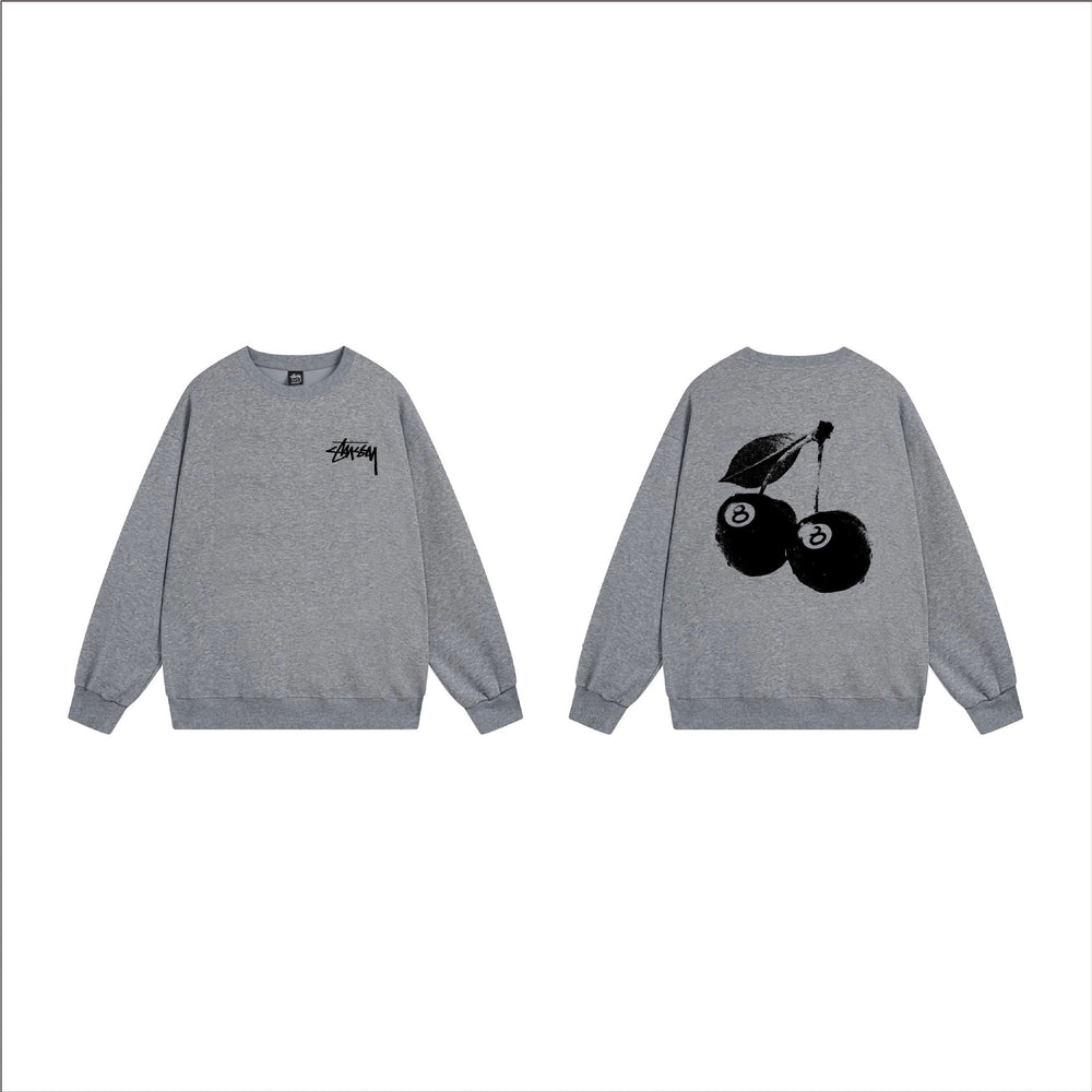 Cross border black 8 dice hoodie for autumn and winter, men's and women's round neck looped long sleeved hoodie, pure cotton outer (7)