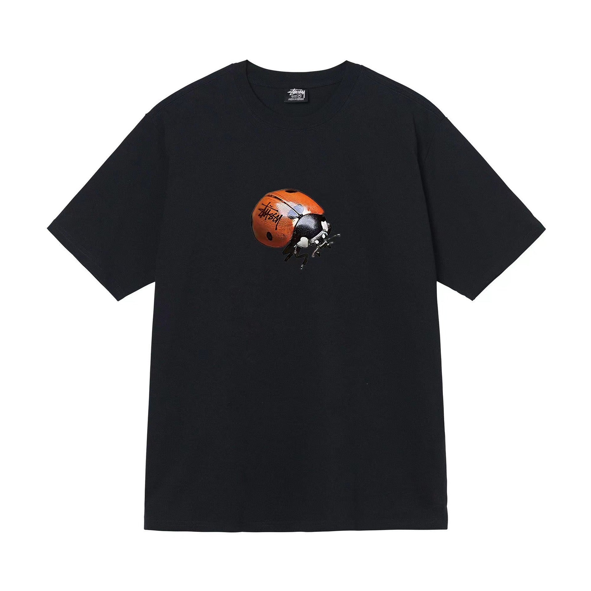 Stusy 2025 New 8 Men's and Women's Short sleeved T-shirt Summer Black and White Men's T-shirt Loose 270g (36)