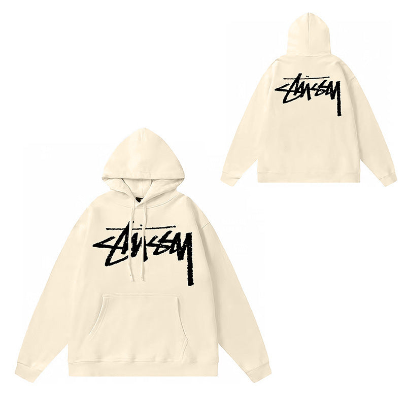 Original label: One piece trendy brand SU Western hoodie hooded autumn and winter new letter dice black eight hat couple outfit (19)