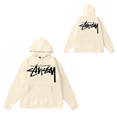 Original label: One piece trendy brand SU Western hoodie hooded autumn and winter new letter dice black eight hat couple outfit (19)