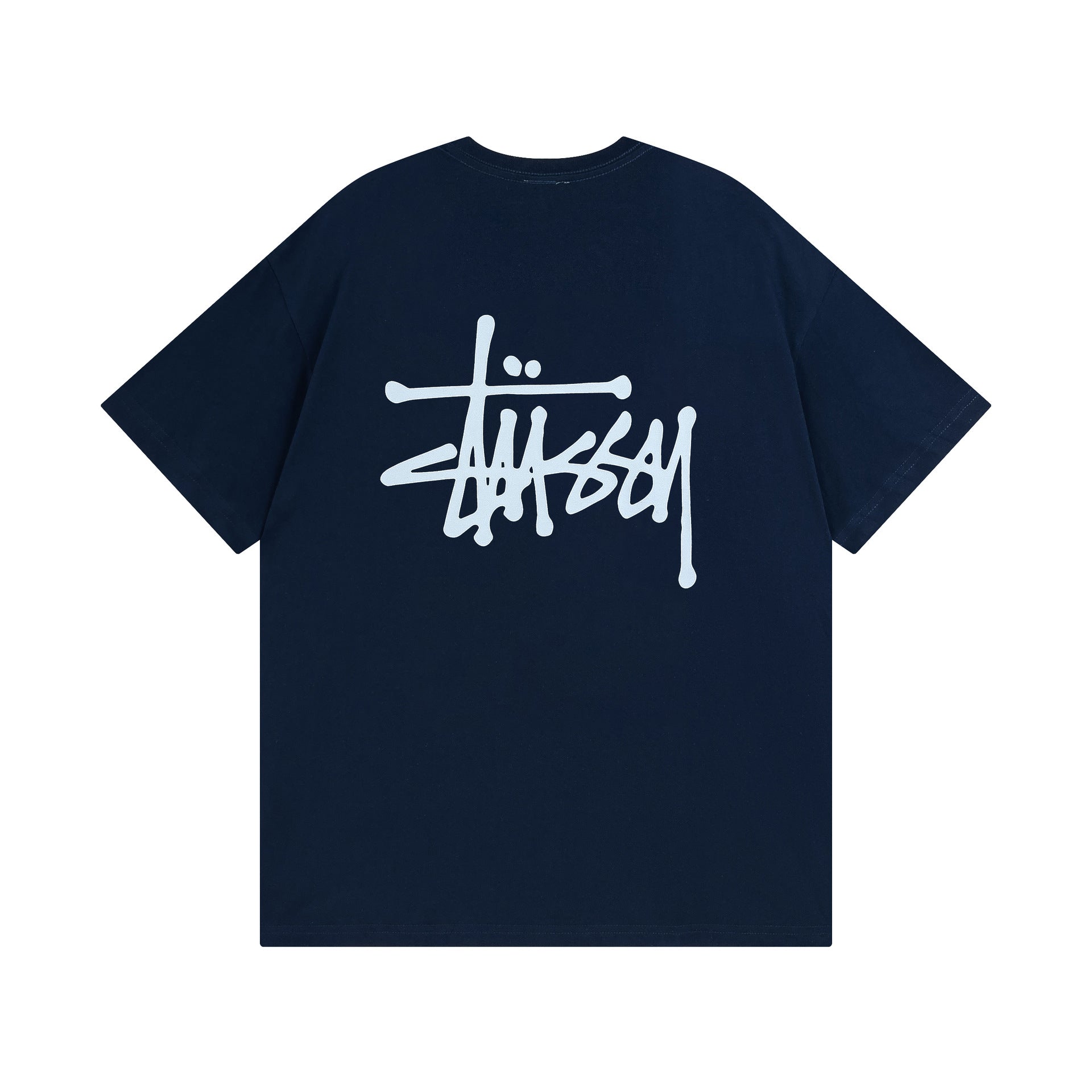 Original 2024 Spring/Summer New Trendy Brand Stu Classic Parade Printed Letter Men's and Women's Same Short Sleeve One Piece Hair Collection (11)