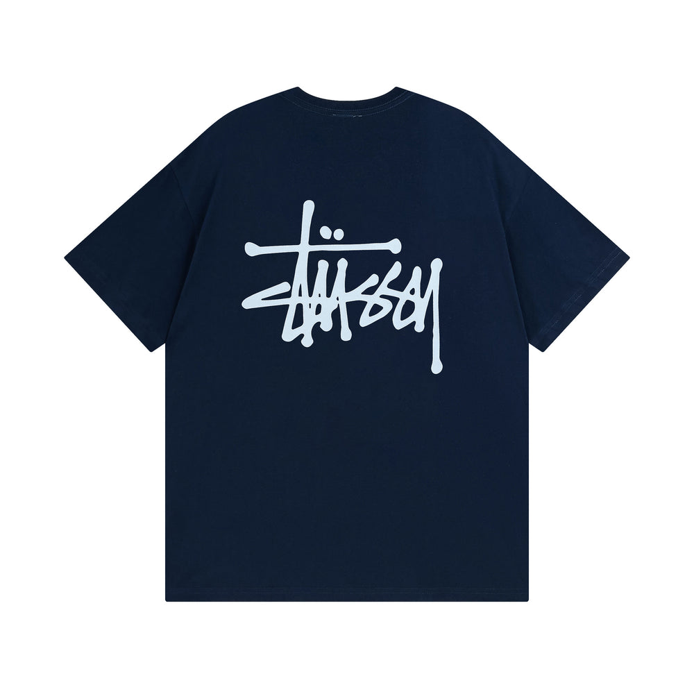 Original 2024 Spring/Summer New Trendy Brand Stu Classic Parade Printed Letter Men's and Women's Same Short Sleeve One Piece Hair Collection (11)