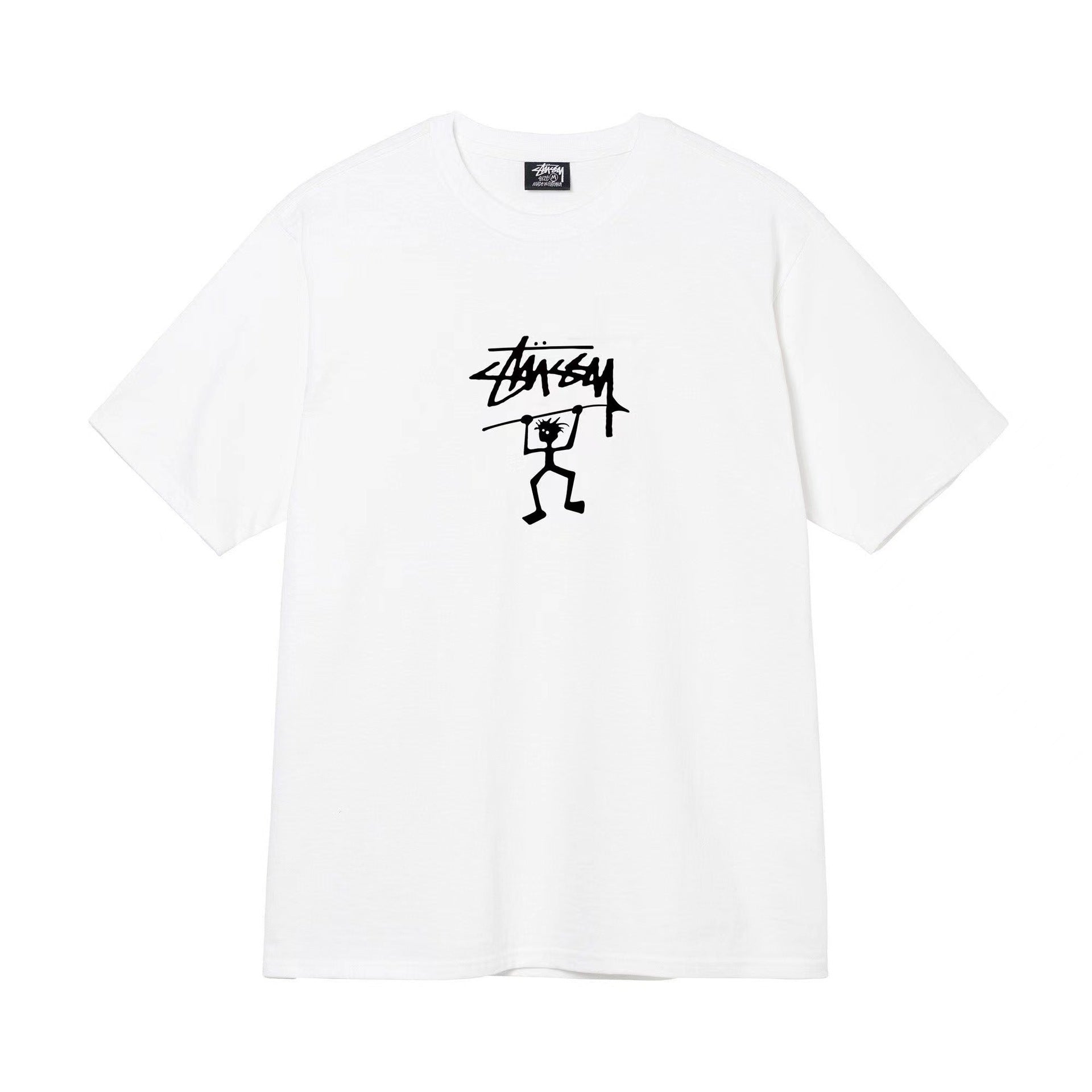 Stusy 2025 New 8 Men's and Women's Short sleeved T-shirt Summer Black and White Men's T-shirt Loose 270g (38)