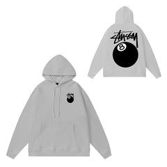 Original label: One piece trendy brand SU Western hoodie hooded autumn and winter new letter dice black eight hat couple outfit (8)