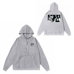 Original label: One piece trendy brand SU Western hoodie hooded autumn and winter new letter dice black eight hat couple outfit (17)