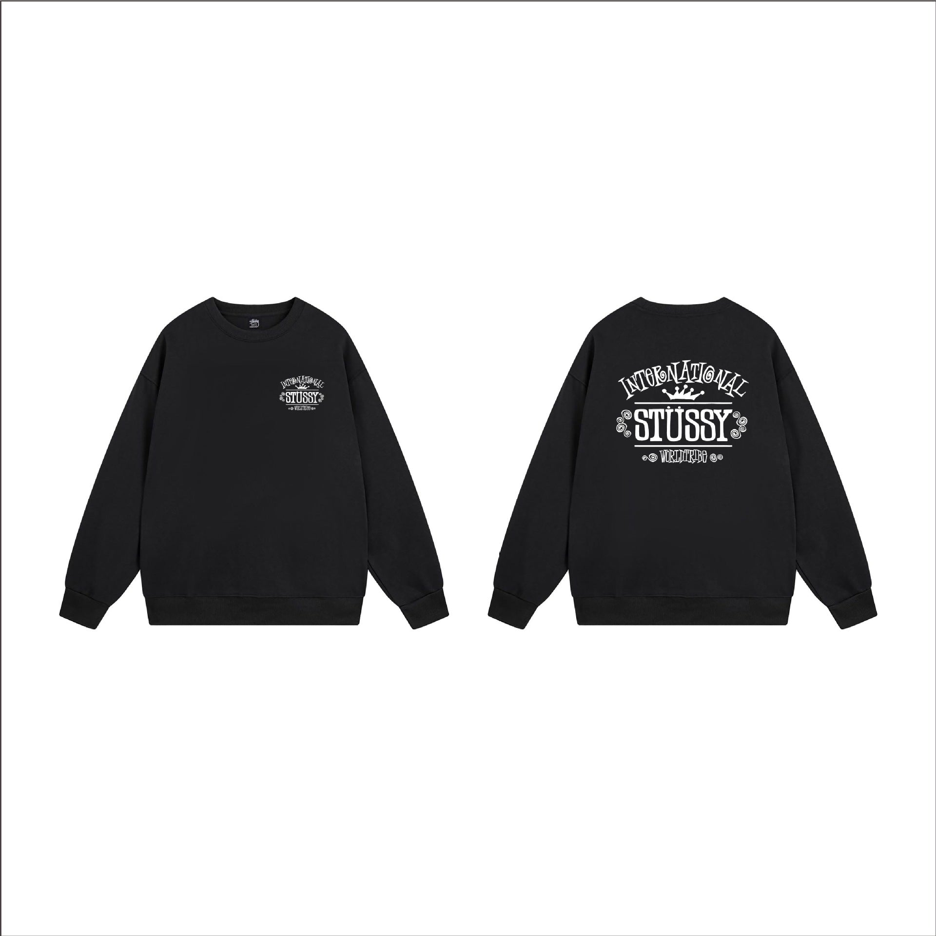 Cross border black 8 dice hoodie for autumn and winter, men's and women's round neck looped long sleeved hoodie, pure cotton outer (15)