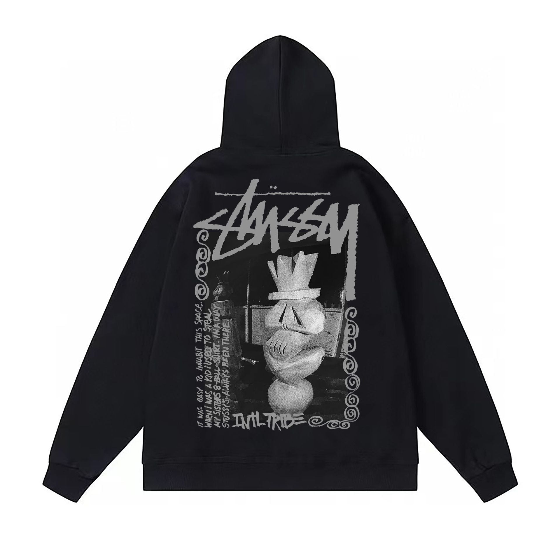 Autumn and winter new trendy brand Sutu West classic letter print parade hooded sweatshirt jacket cross-border (3)